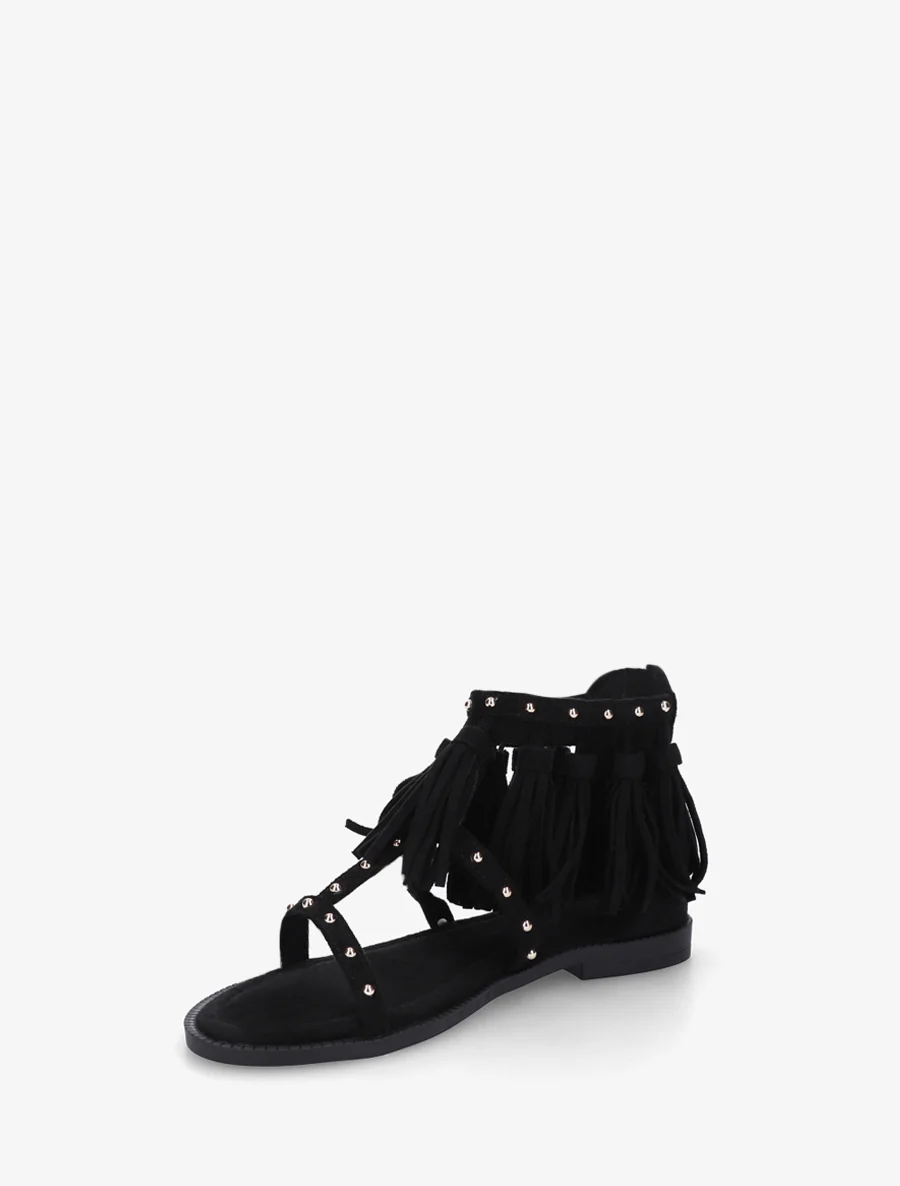 Studschoenen met kwastjes - Zwart - Image 3