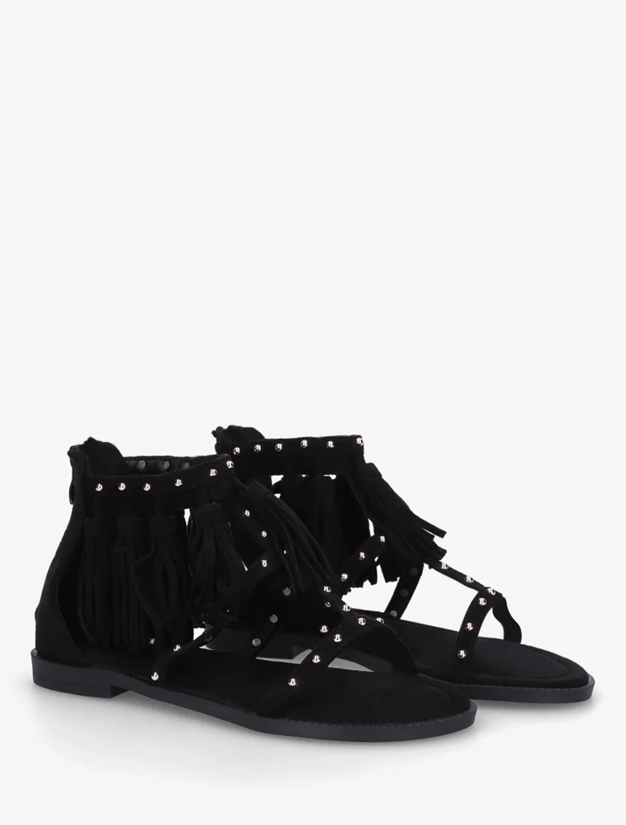 Studschoenen met kwastjes - Zwart - Image 4