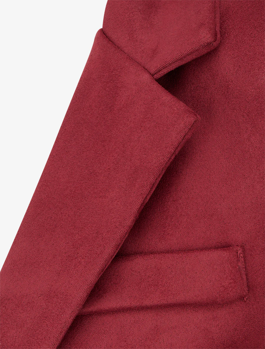 Suède blazer met knopen - Bordeaux - Image 3