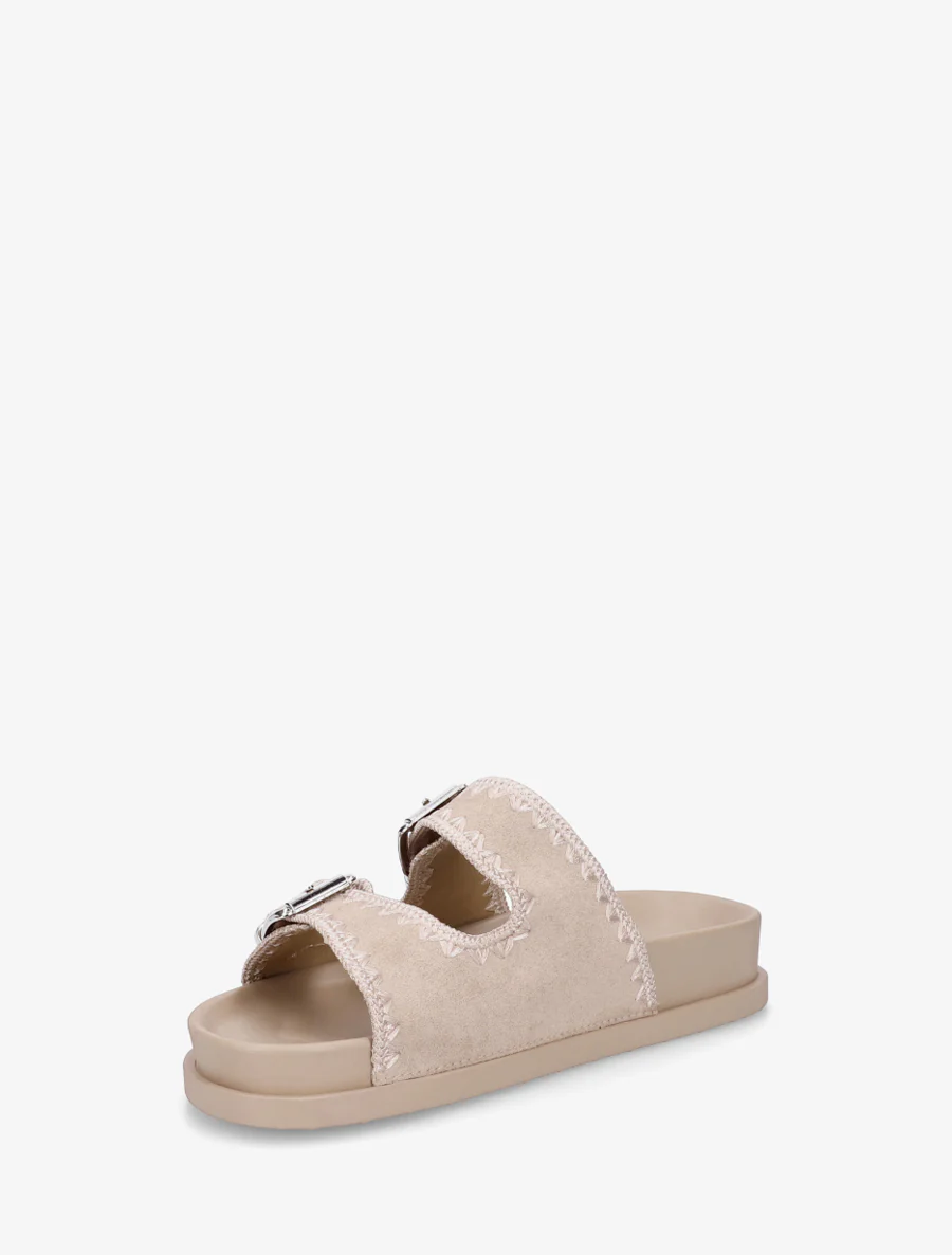 Suède dubbelgesp sandalen met borduursels - Mol - Image 3