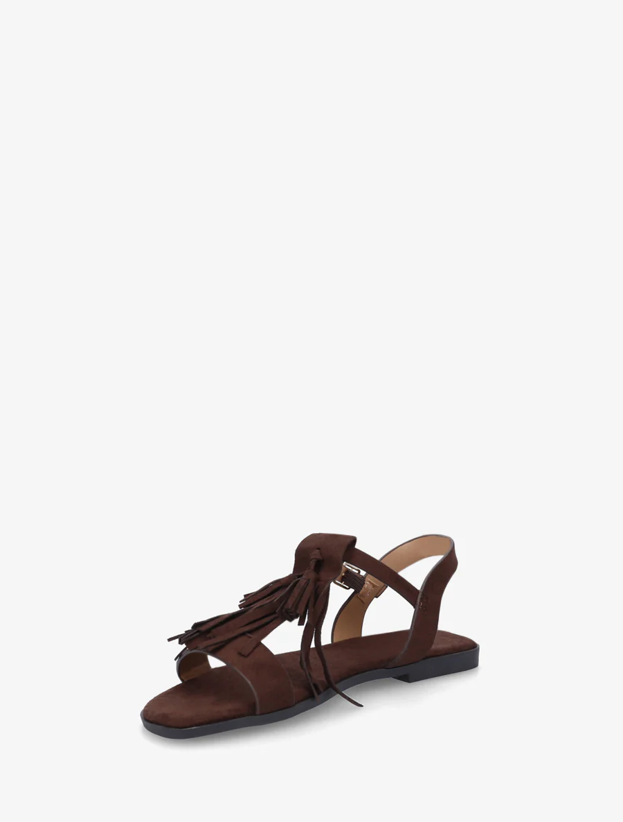Suède franjes sandalen - Bruin - Image 3