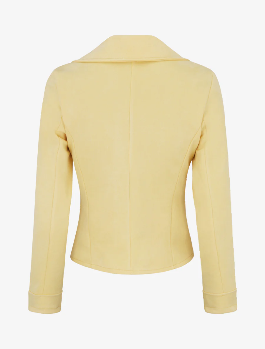 Suède jasje in perfecto stijl - Geel - Image 2
