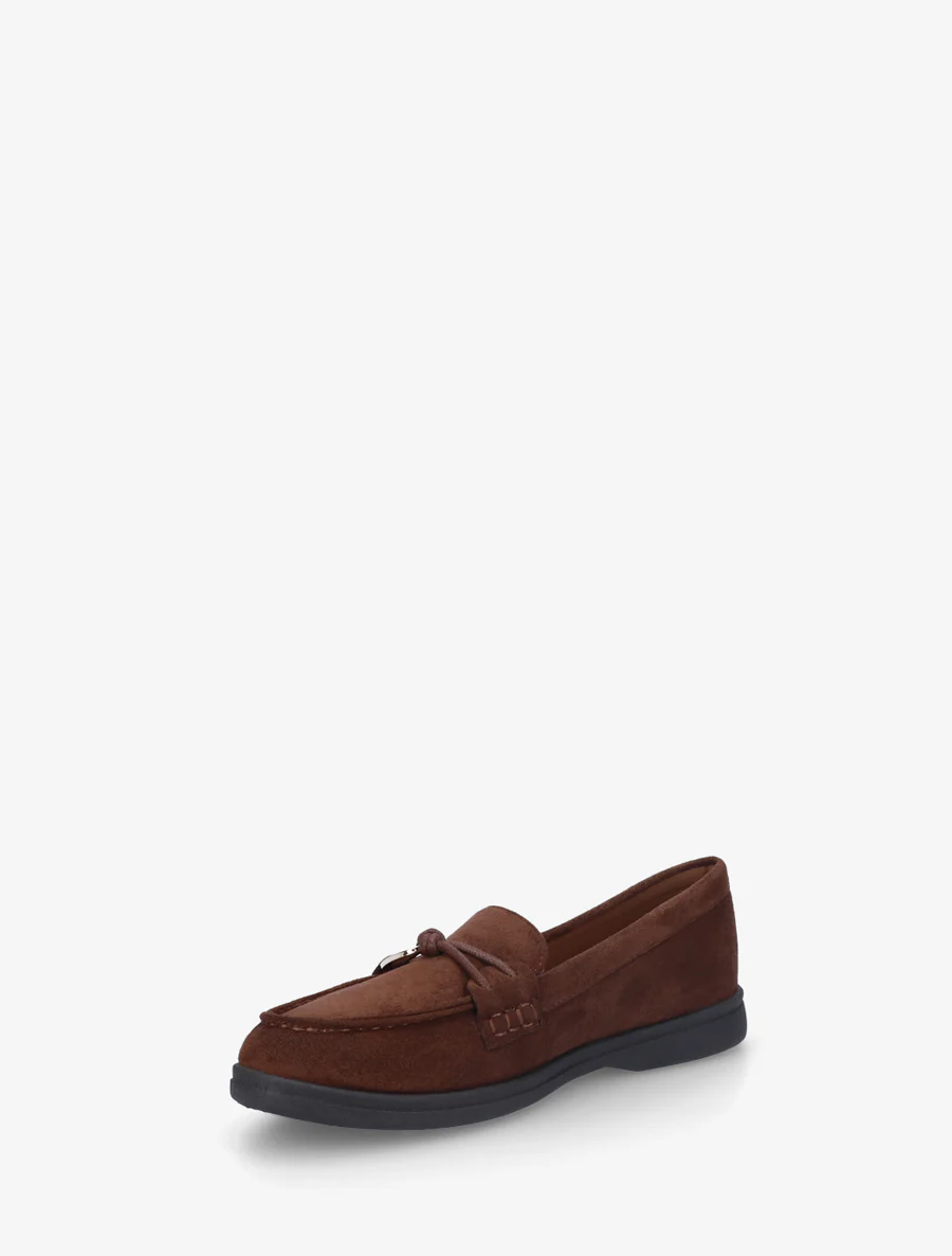 Suède loafers met decoratieve gesp - Bruin - Image 3
