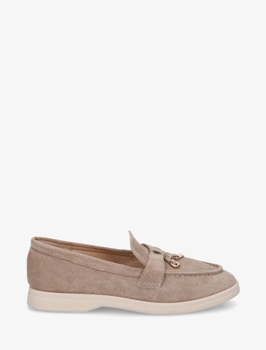 Suède loafers met decoratieve gesp - Mol