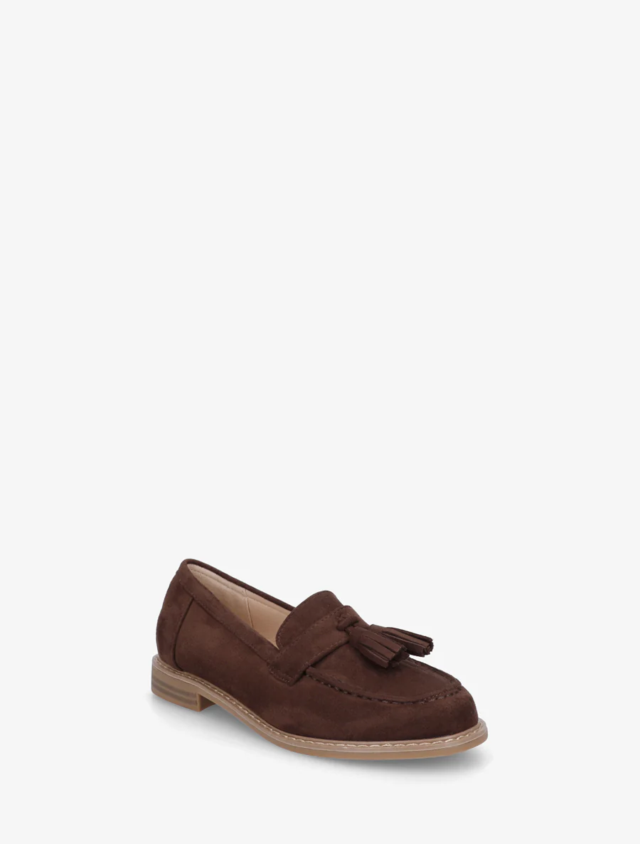 Suède loafers met kwastjes - Bruin - Image 2