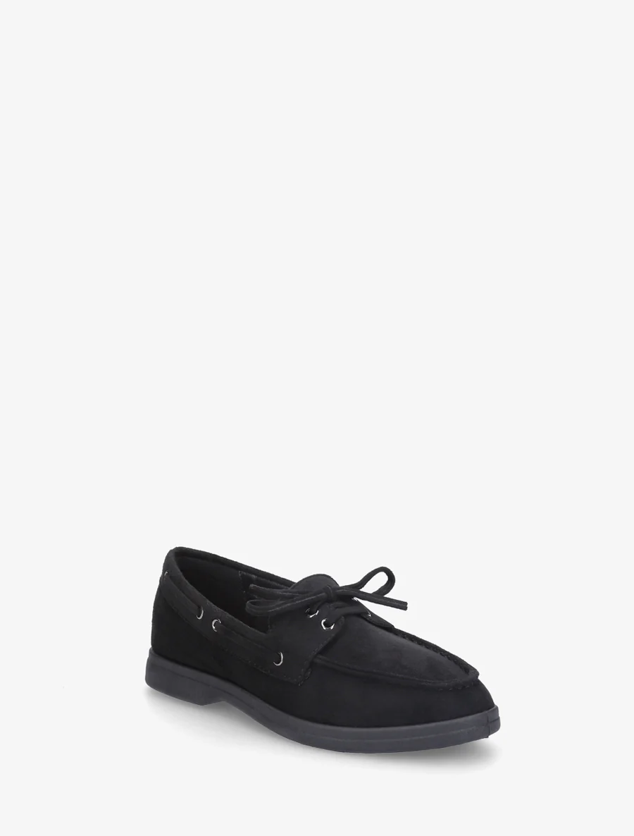 Suède loafers met veters - Zwart - Image 2