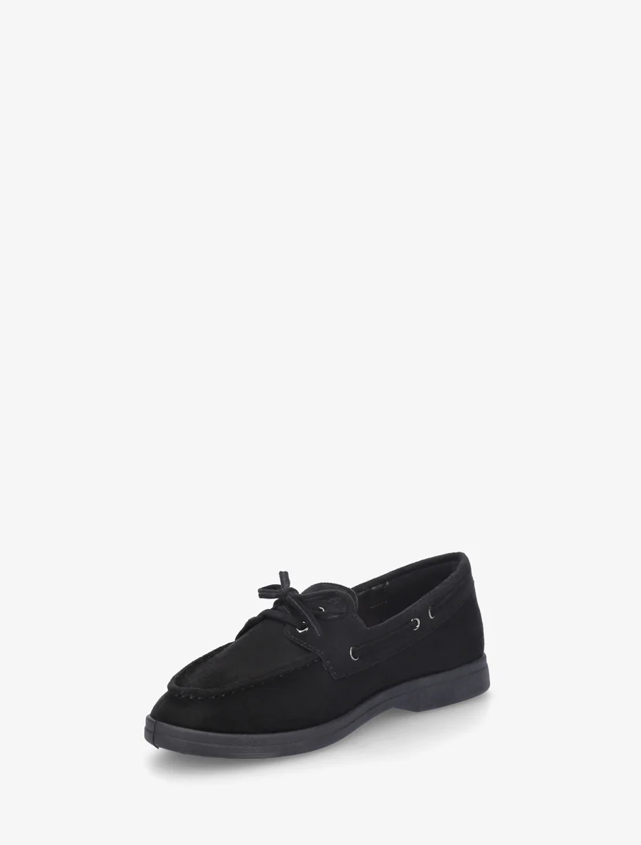 Suède loafers met veters - Zwart - Image 3