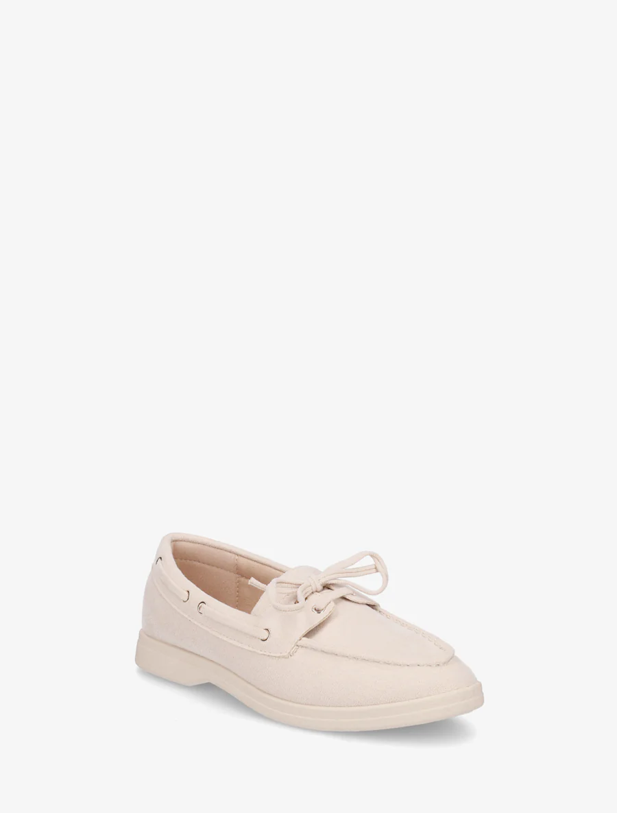 Suède loafers met veters - Beige - Image 2