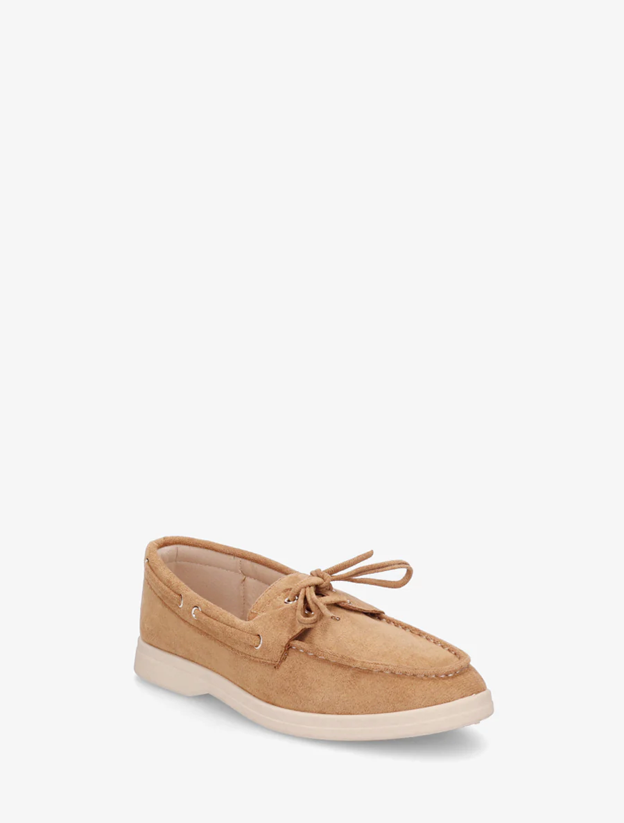 Suède loafers met veters - Kameel - Image 2