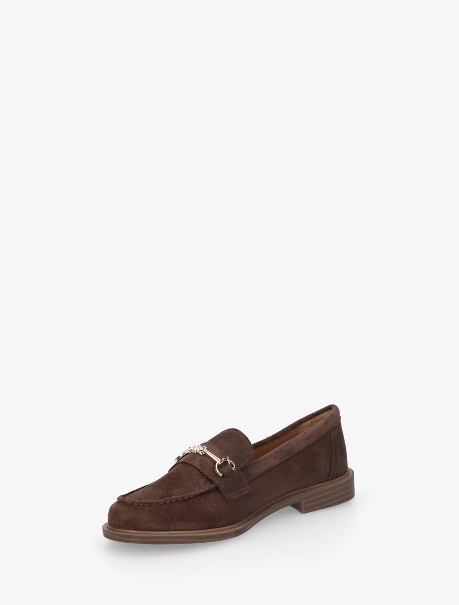 Suède mocassins met metalen gesp - Bruin - Image 3