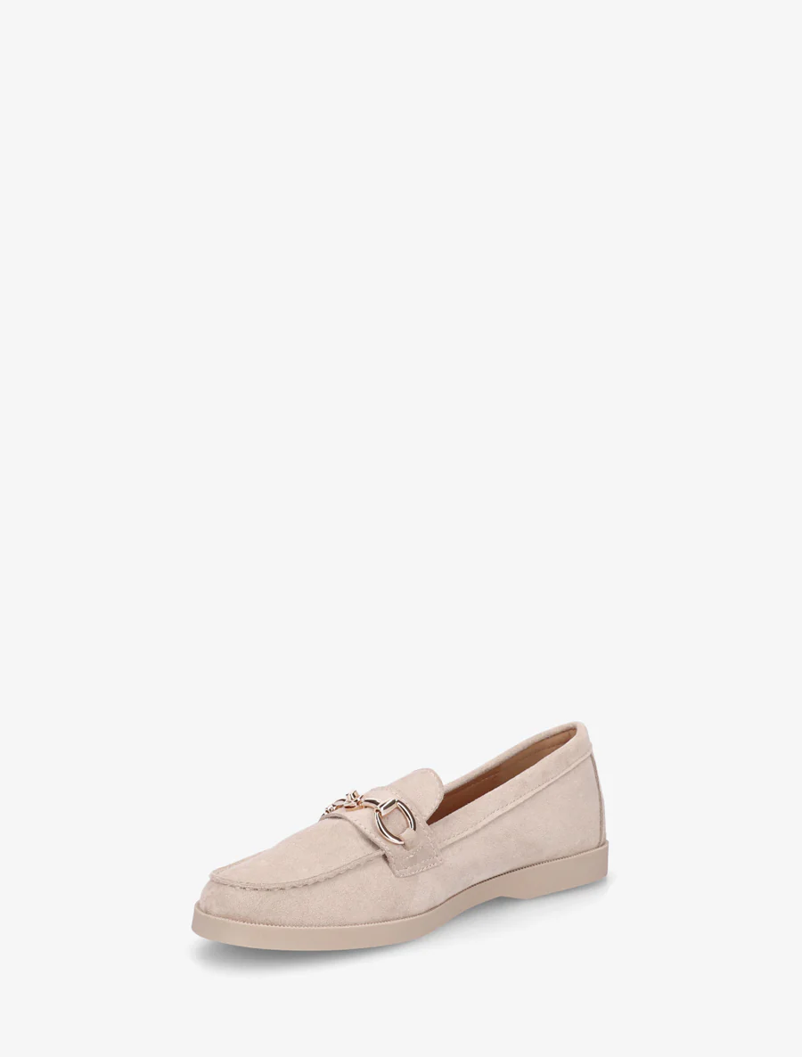 Suède mocassins met metalen gesp - Beige - Image 3