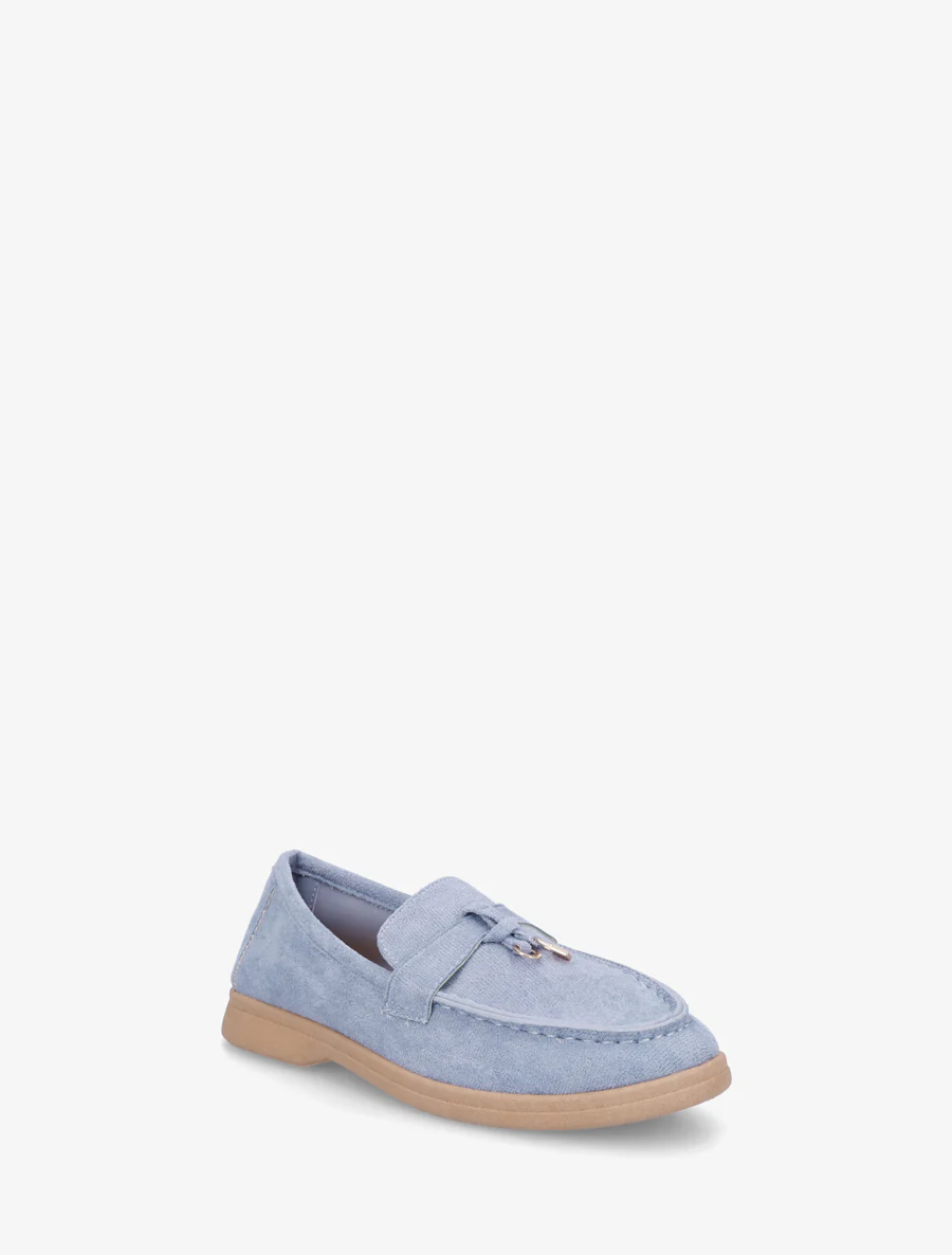 Suède mocassins met sieraden - Lichtblauw - Image 2
