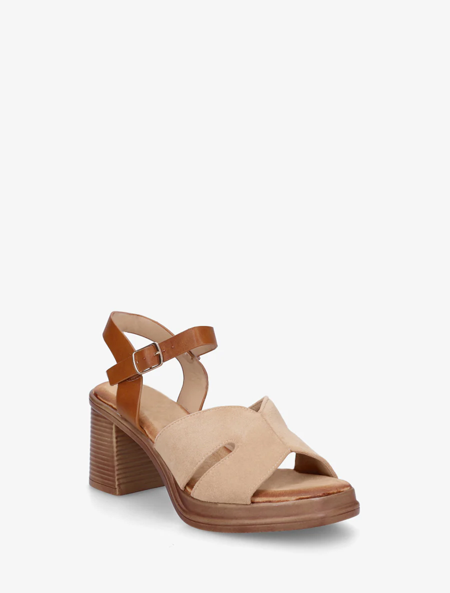 Suède sandalen met blokhak - Mol - Image 2