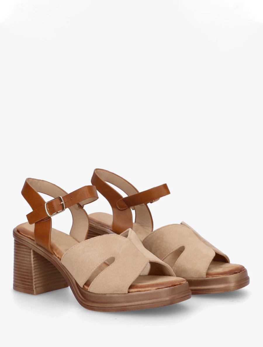 Suède sandalen met blokhak - Mol - Image 4