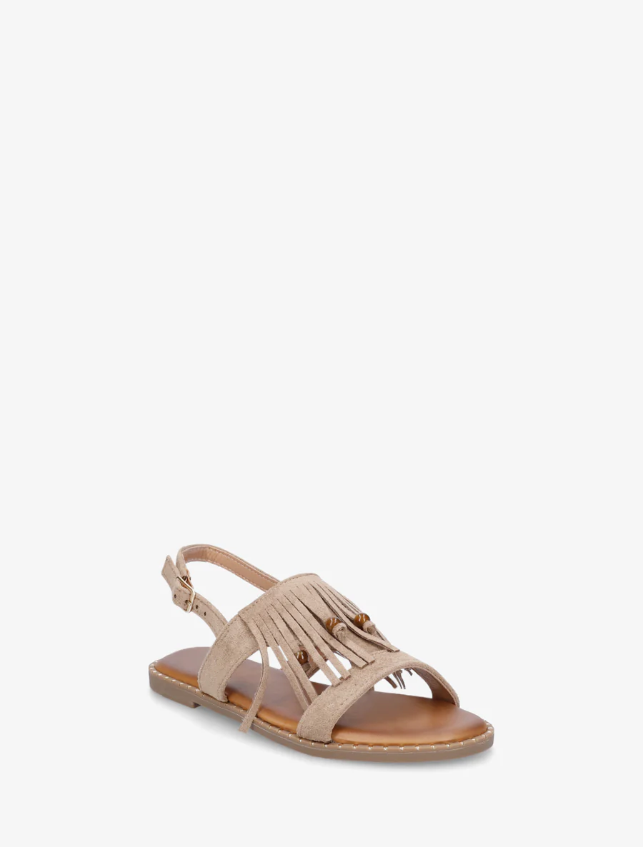 Suède sandalen met franjes en kralen - Mol - Image 2