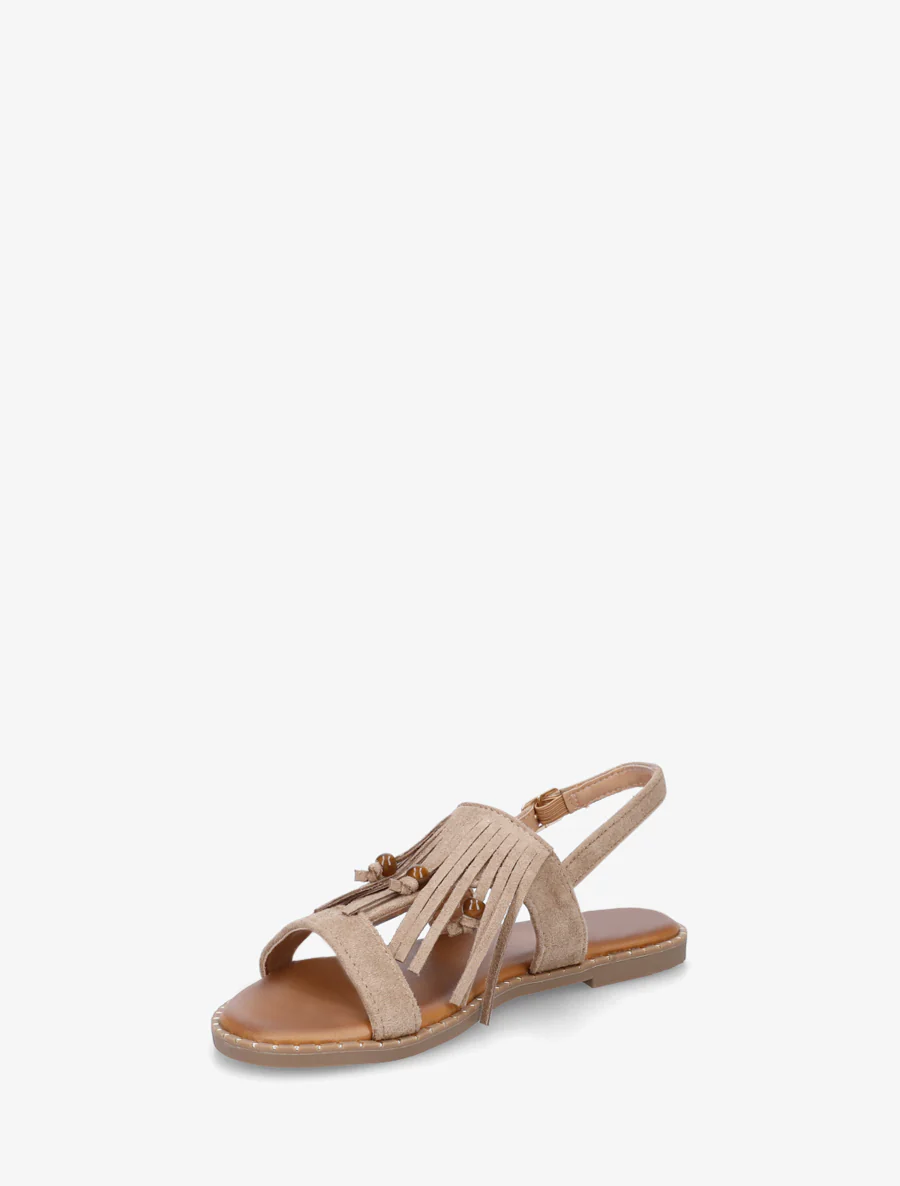 Suède sandalen met franjes en kralen - Mol - Image 3