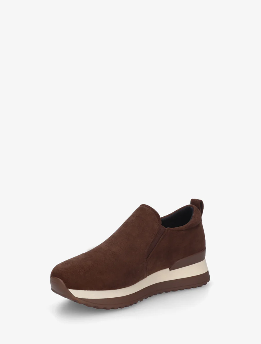Suède sleehakken sneakers - Bruin - Image 3