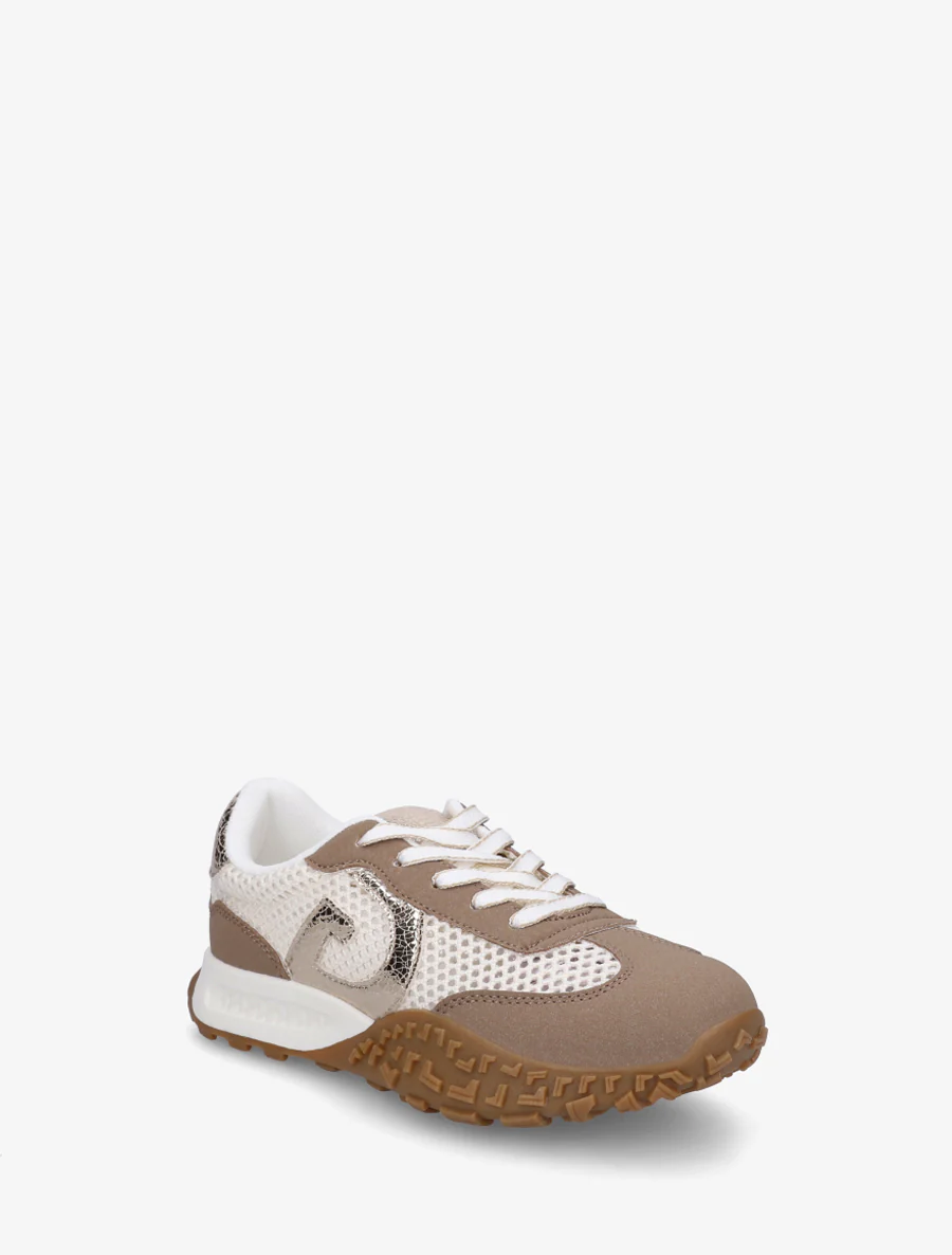 Suède sneakers en opengewerkte mesh - Mol - Image 2