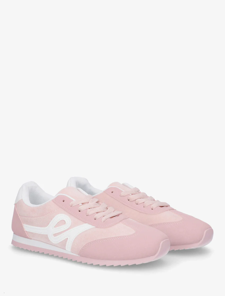 Suède sneakers met nubuck-effect inzetstuk - Roos - Image 4