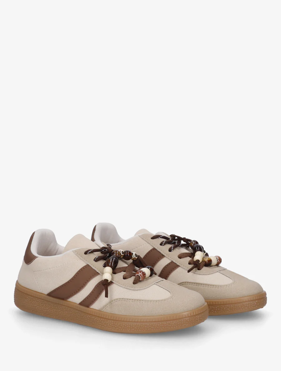 Suède sneakers met parels - Mol - Image 4