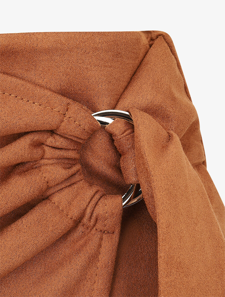 Suedette wikkelrok - Camel - Image 3