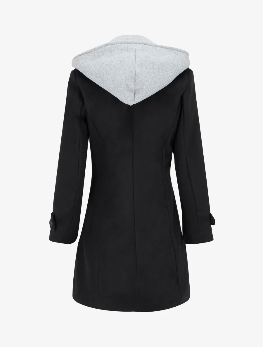 Sweatvest met capuchon en ritssluiting - Zwart - Image 2