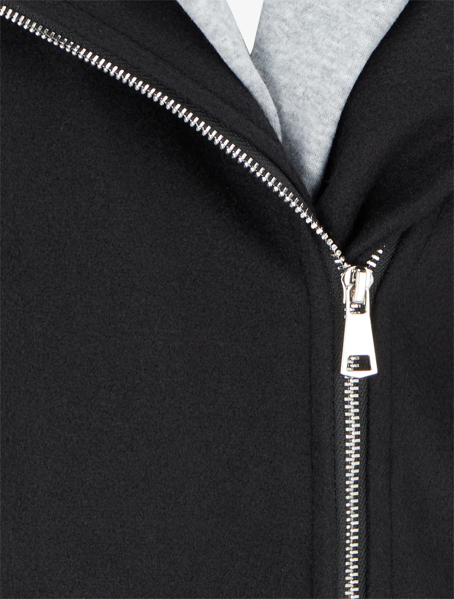 Sweatvest met capuchon en ritssluiting - Zwart - Image 3