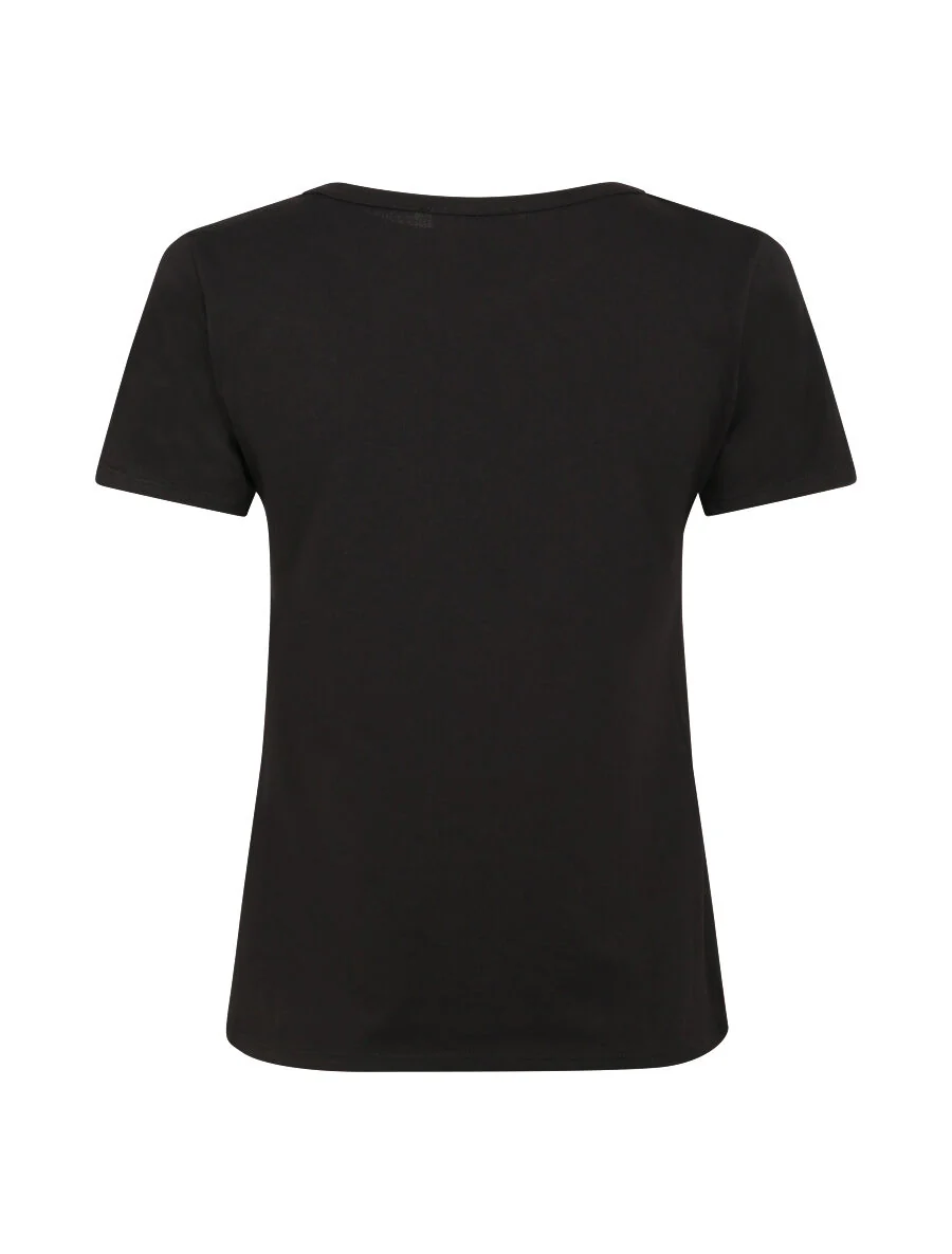 T-shirt met schelpenmotief en strass - Zwart - Image 2