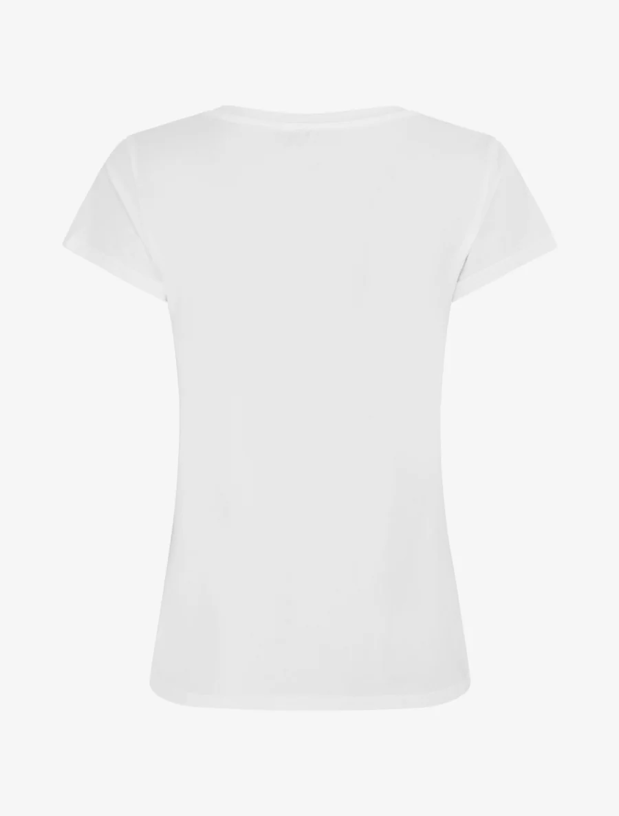 T-shirt met strass en stiletto motief - Wit - Image 2