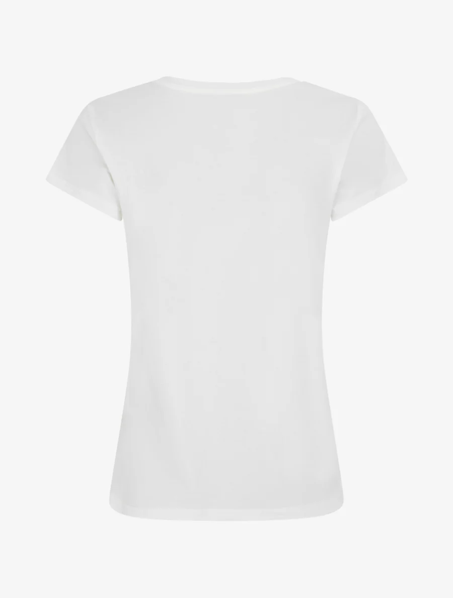 T-shirt met strass en vogelprint - Wit - Image 2