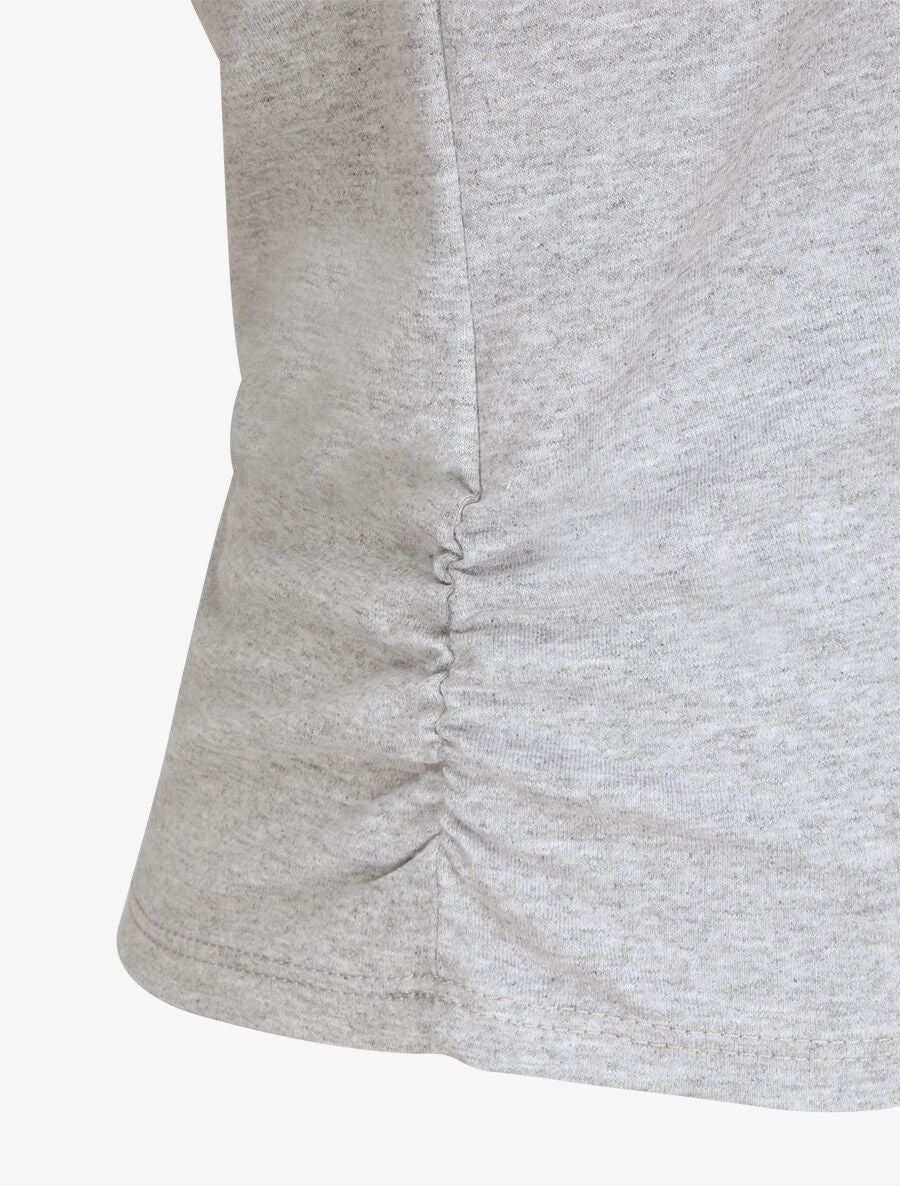 T-shirt met V-hals - Grijs - Image 3