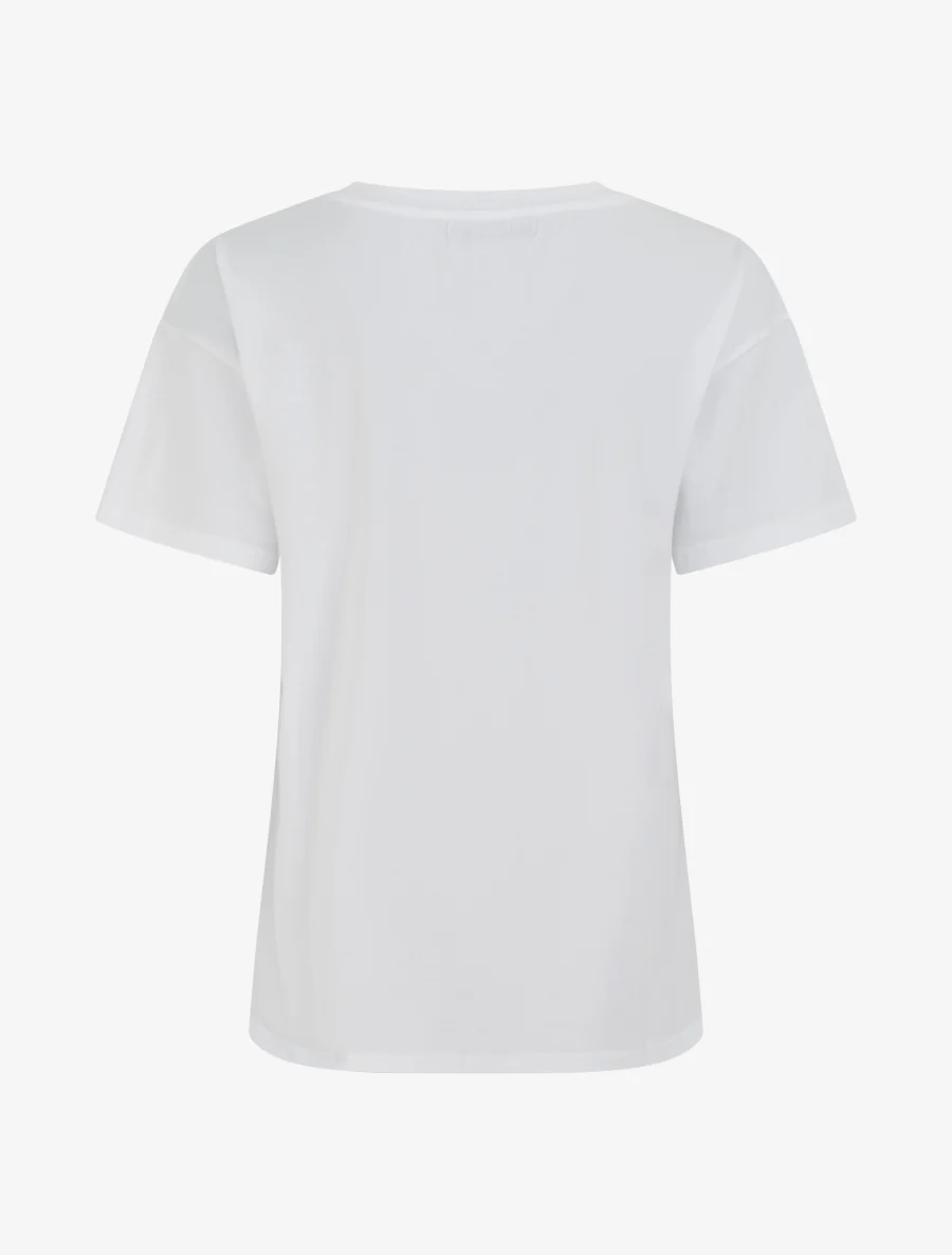 T-shirt met vuurwerkprint en strass - Wit - Image 2