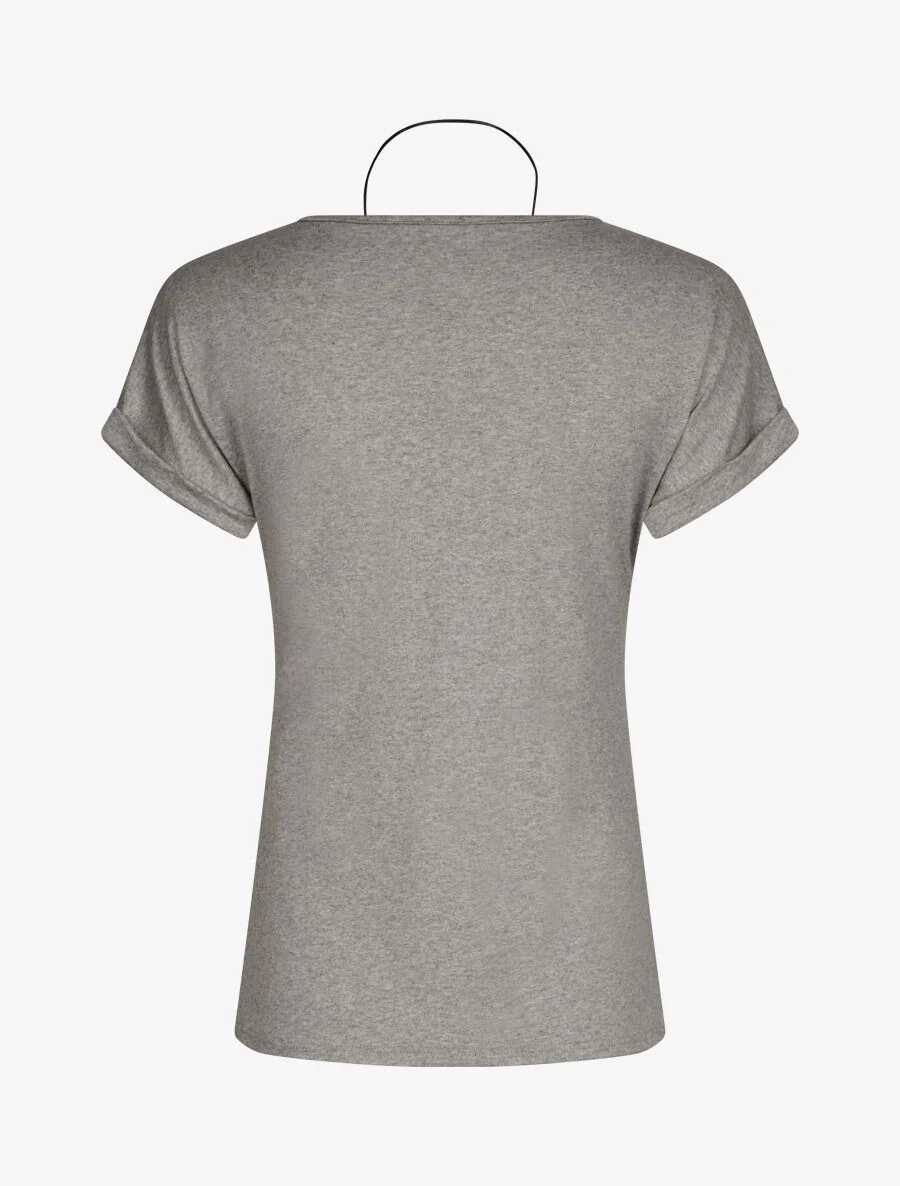 Slim fit T-shirt met korte mouwen - GemĂȘleerd grijs - Image 2