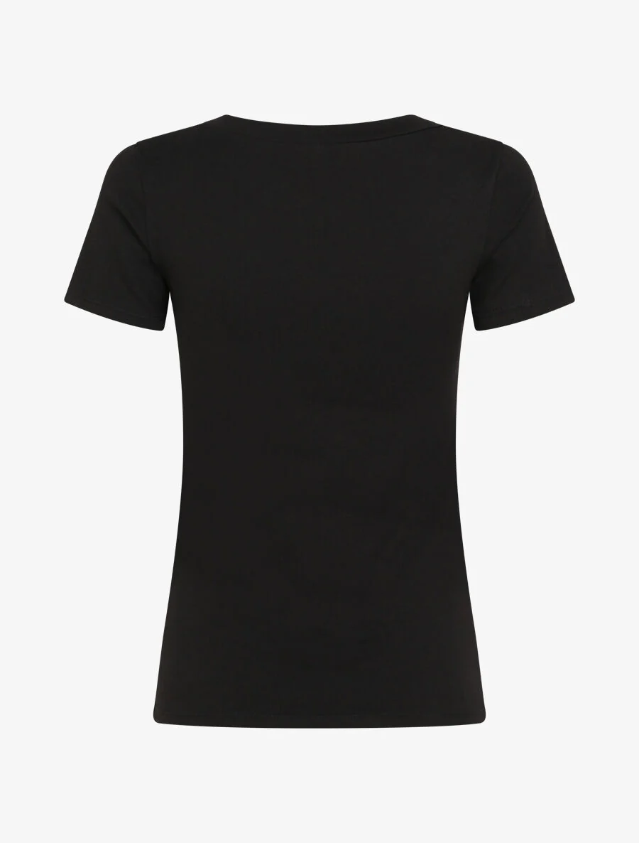Slim fit T-shirt met psychedelisch hart flockprint - Zwart - Image 2
