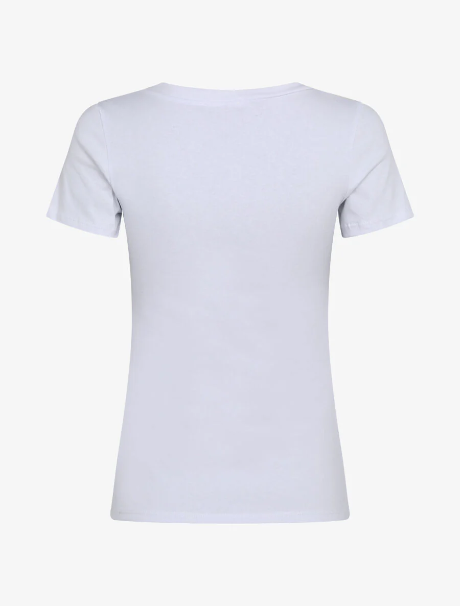 Slim fit T-shirt met psychedelisch hart flockprint - Wit - Image 2