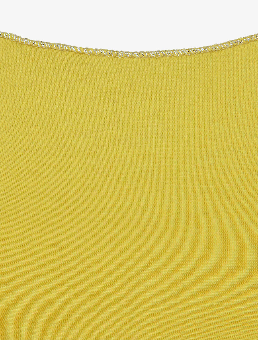 Stretch T-shirt met iriserende randen - Geel - Image 3