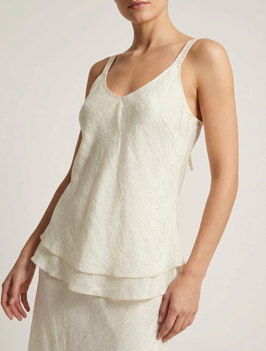 Textuurstof caraco - Ecru - Image 4