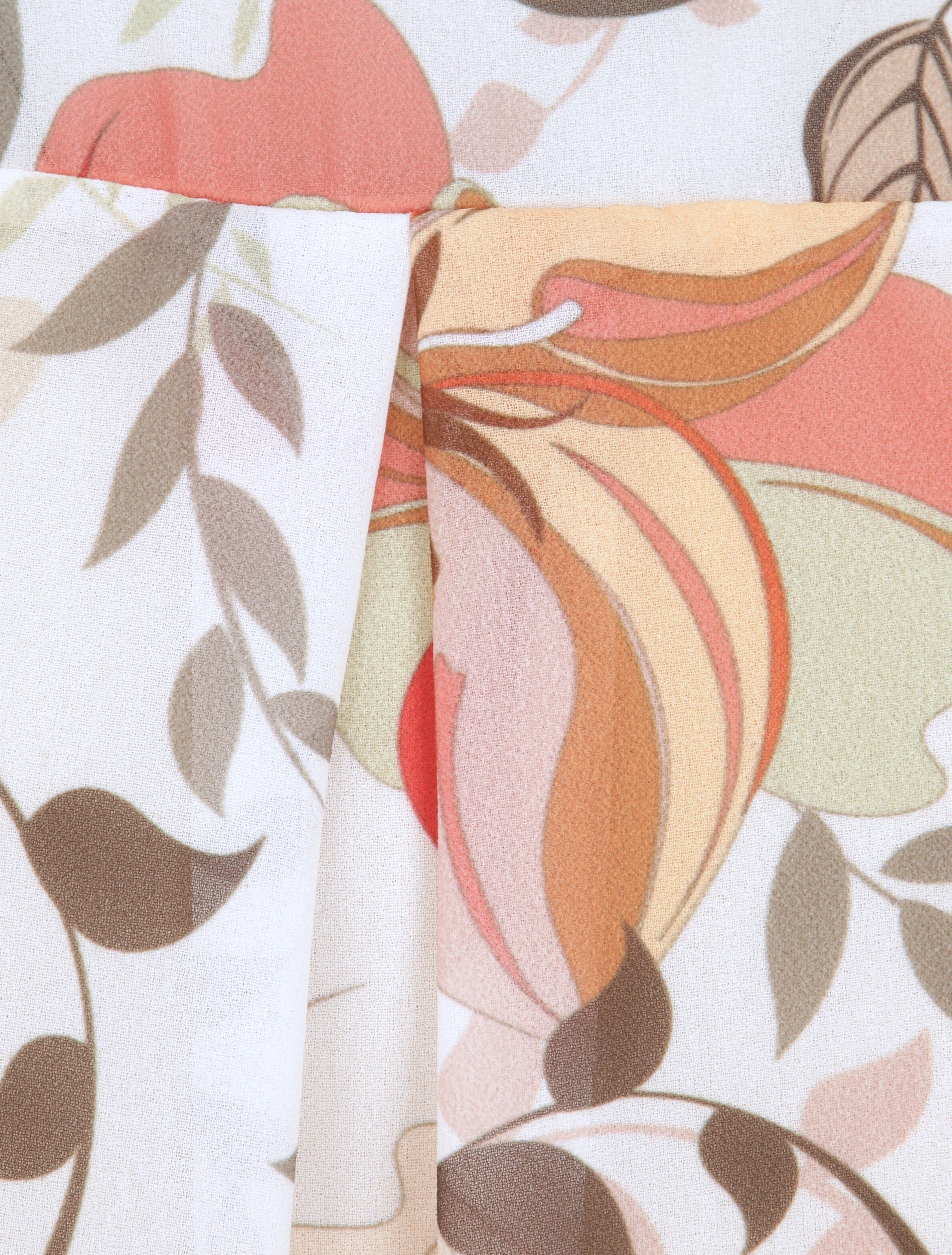 Top bal met grote bloemenprint - Wit - Image 3