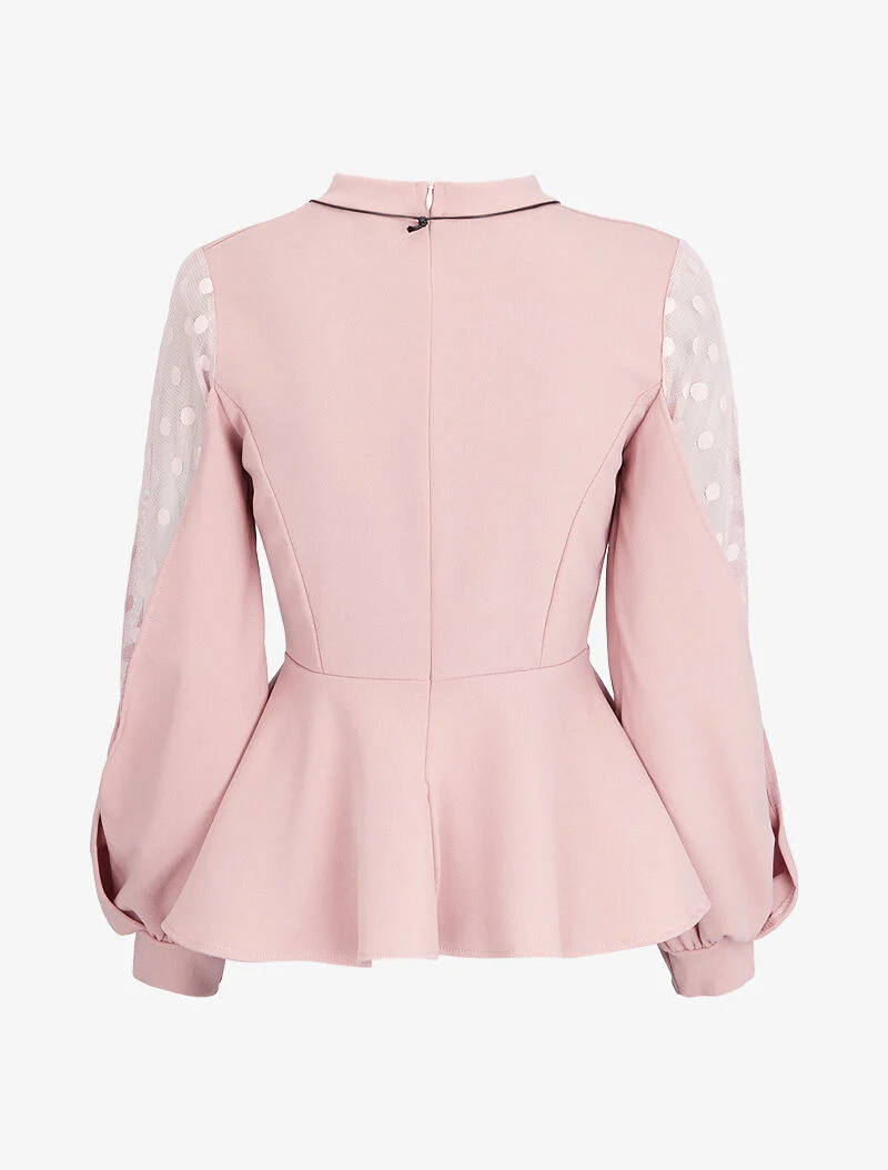 Top bi stof met volant - Roze - Image 2