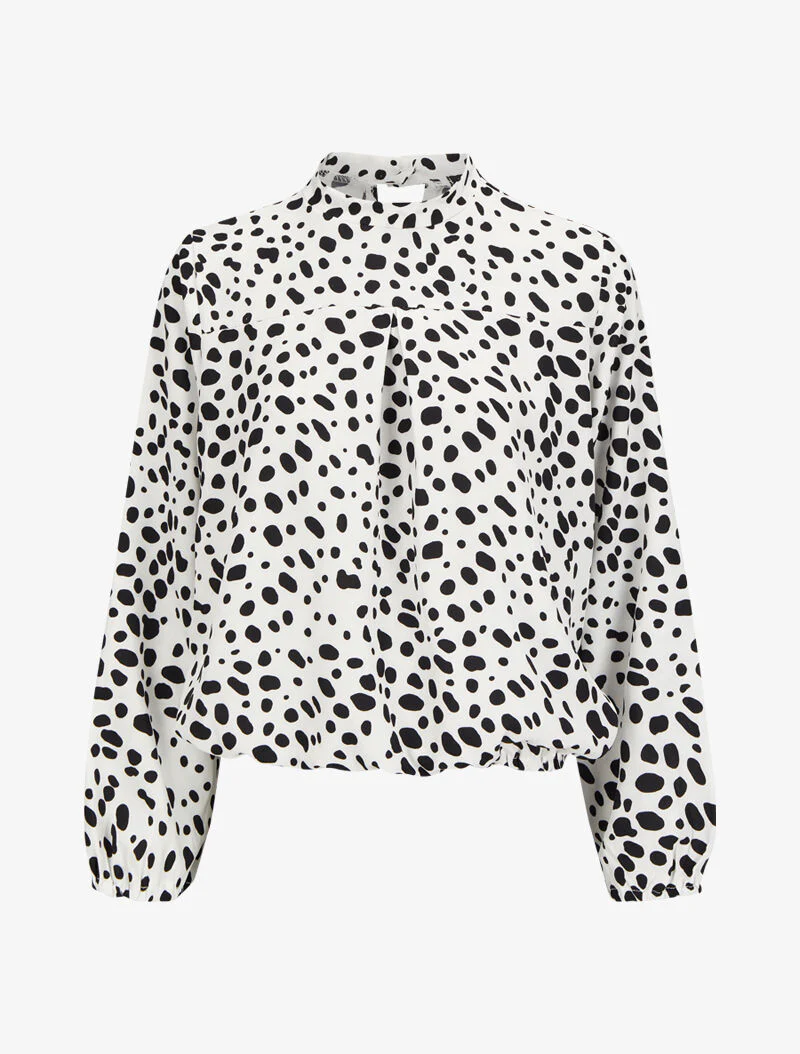 Top met dalmatiërprint - Wit