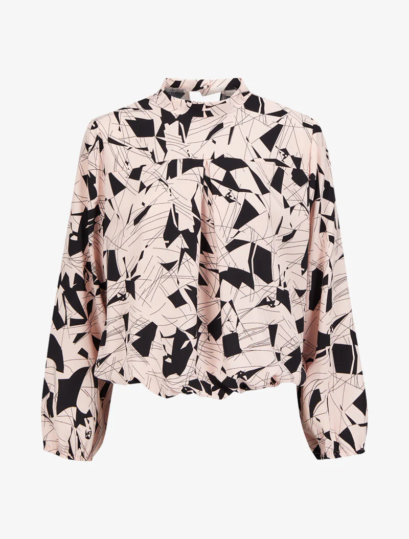 Top met grafische print - Lichtroze