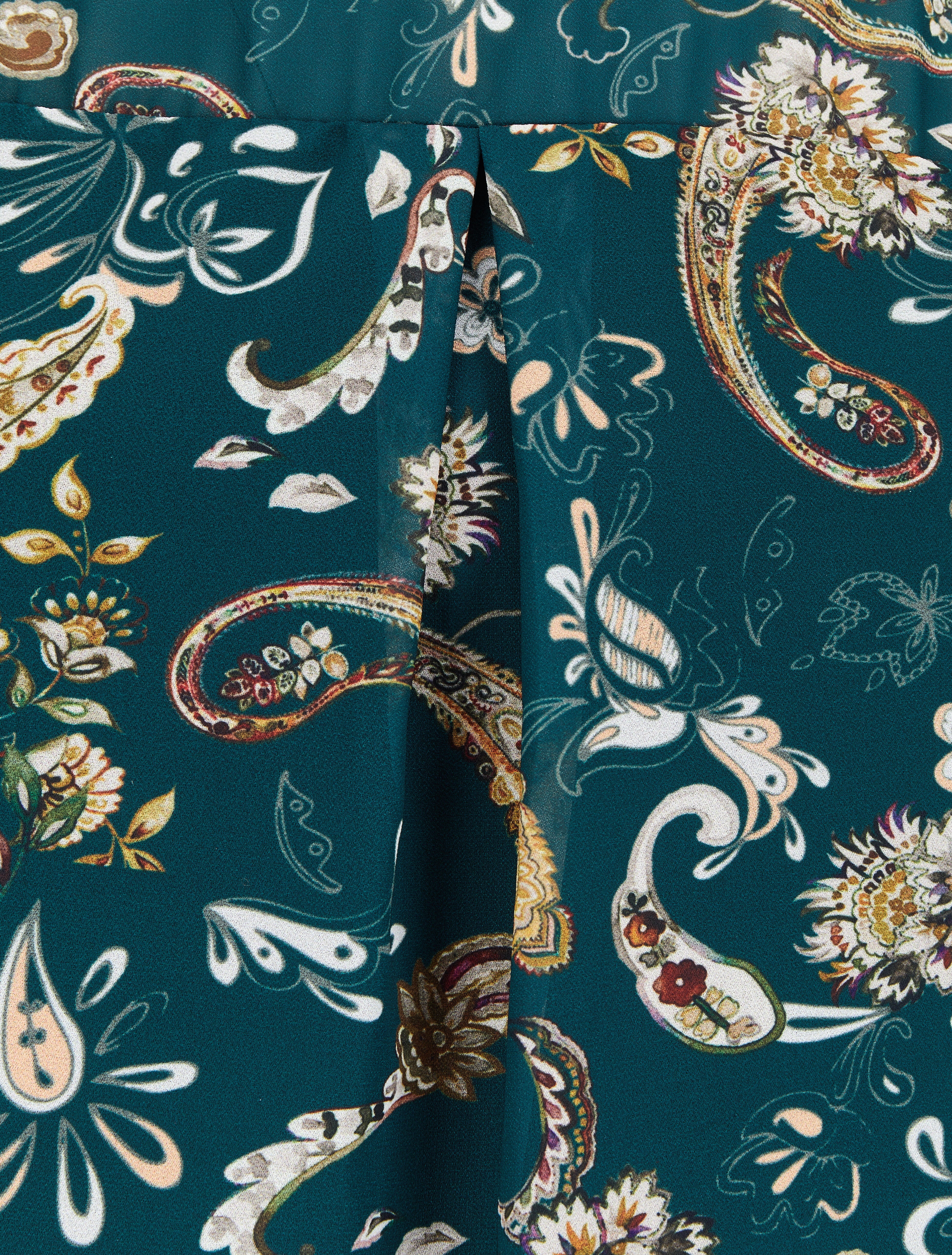 Top met paisleyprint - Dennengroen - Image 3