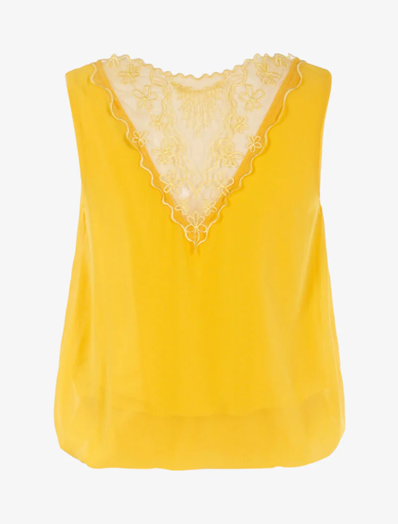 Top tule rugbal - geel - Image 2