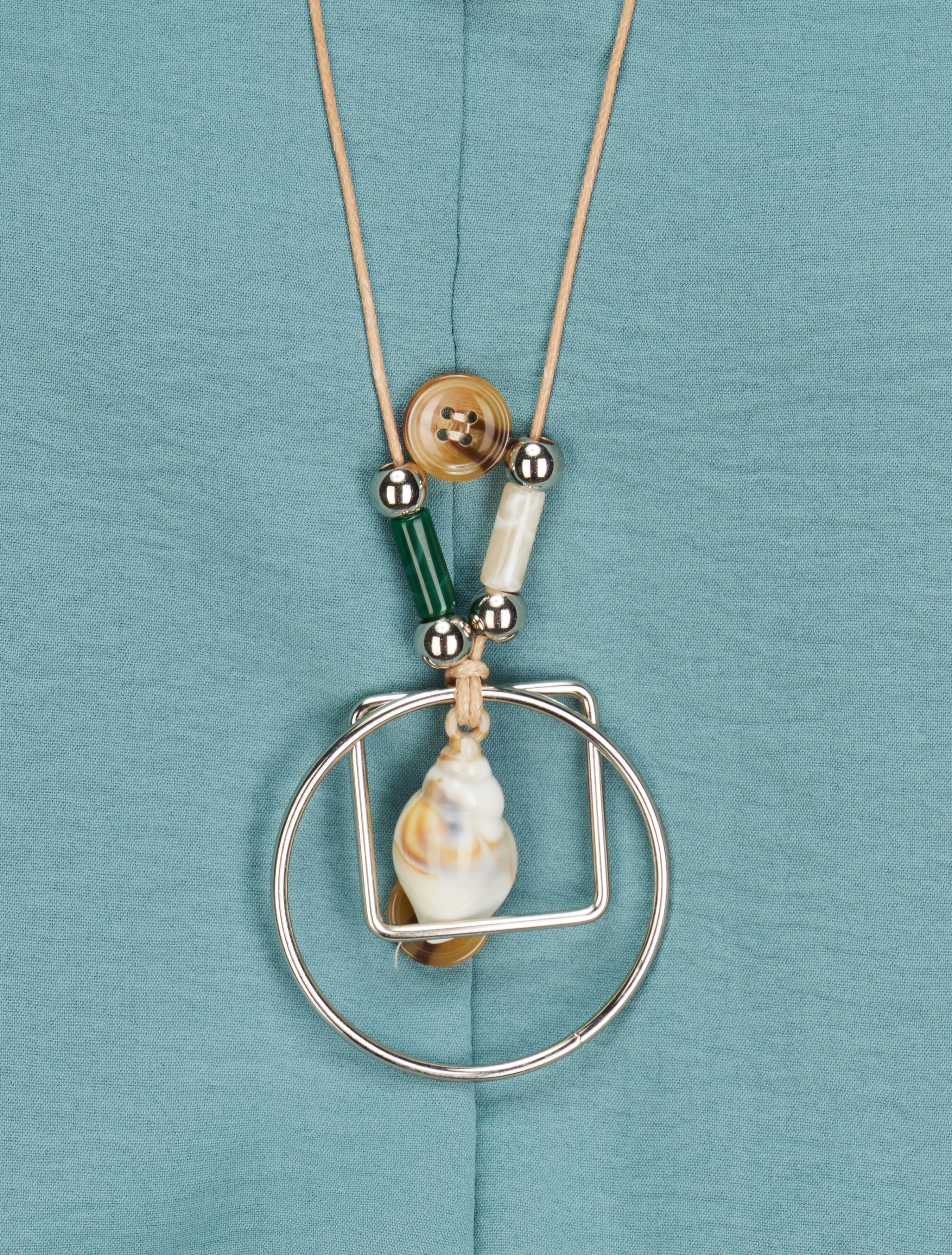 Elastische top met ketting - Watergroen - Image 3
