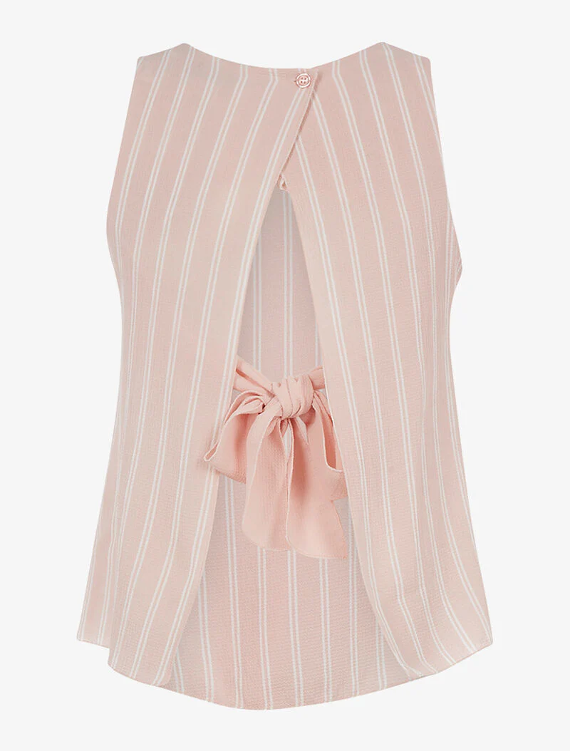 Top met striksluiting - roze - Image 2
