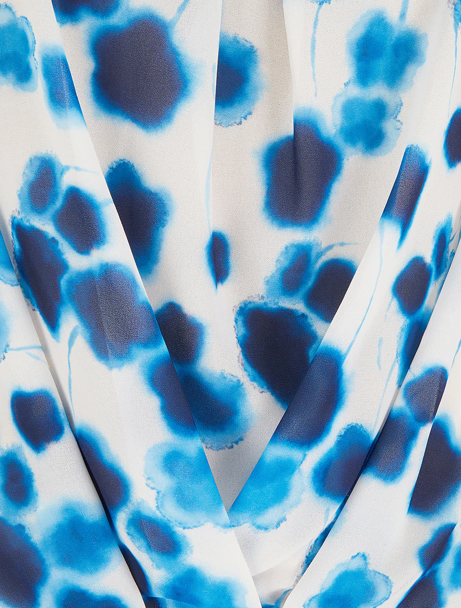 Top in bedrukt vlekkenpatroon - Blauw - Image 3