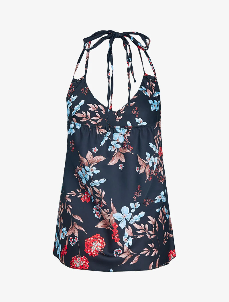 Top met bandjes en prints op de rug - zwart - Image 2