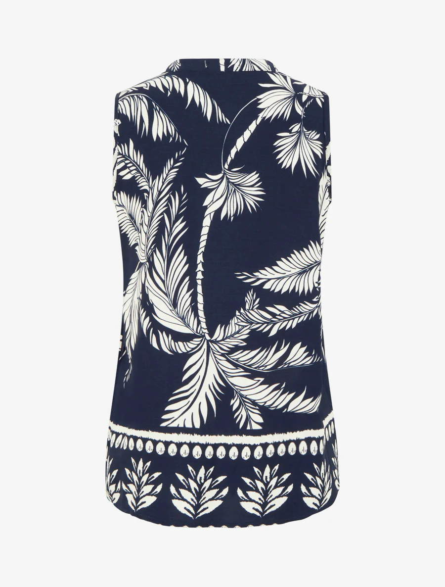 Top met decoratieve knopenprint - Marine - Image 2