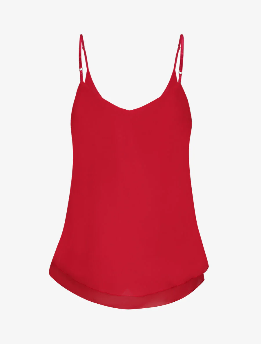 Top met dunne bandjes - Rood - Image 2