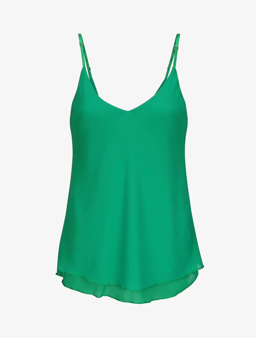 Top met dunne bandjes - Groen